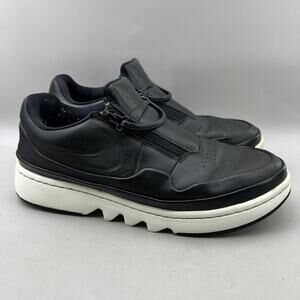 Jordan 1 Jester XX Zip Up Shoes Women Size 9.5 Black Comfort Slip On Sneakers